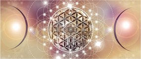 Kép - Mandala elemekkel (120x50 cm)
