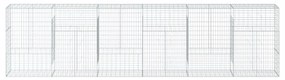 horganyzott vas gabion kosár fedéllel 600 x 50 x 150 cm