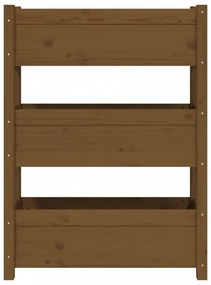 mézbarna tömör fenyőfa növénytartó 77x25x104,5 cm