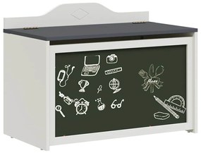 Játék Doboz tárolóval Szürke és fehér 73 x 33 x 55 cm Faanyag