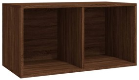 barna tölgyszínű szerelt fa lemeztároló doboz 71 x 34 x 36 cm