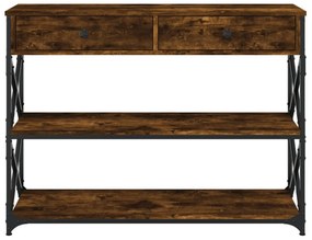 füstös tölgy színű szerelt fa tálalóasztal 100x28x75 cm
