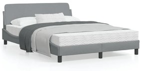 világosszürke szövet ágykeret Dover 140 x 190 cm