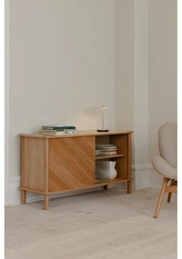 Natúr színű tölgyfa tálalószekrény tolóajtóval 135x73,5x48 cm Italic – UMAGE