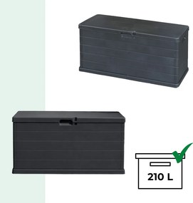 OMEGA tárolódoboz, 210L, 117x38x56cm, antracit I.P.A.E-Progarden