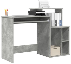 Tárolós Asztal Beton Szürke 120.5x44x88.5 cm Mérnöki Fa