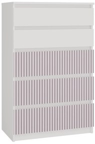 MIX M5 ARTEO komód 109, 70x109.5x40 cm, fehér-rózsaszín
