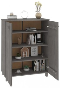 HAMAR világosszürke tömör fenyőfa cipőszekrény 85 x 40 x 108 cm