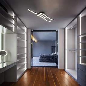 LED Mennyezeti lámpa 3xLED/6W/230V 2700K fekete