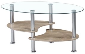 Dohányzóasztal Particolare (szonoma tölgy + acél + üveg) . 1116436