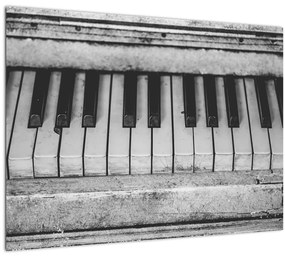 Egy régi zongora képe (üvegen) (70x50 cm)