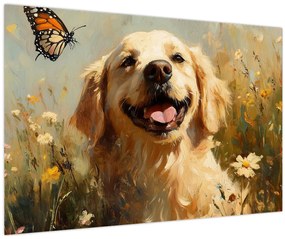 Kép - Boldog kutyus (90x60 cm)