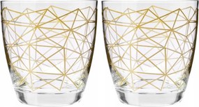 Poharak Deco Arany Háló Krosno 2 x 370 ml Díszített Egyedi Duó Minta