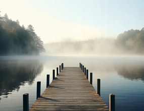 Poszter 65x50cm Reggeli csend a vízparton