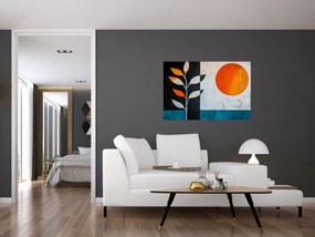 Kép - Növény és nap absztrakciója (90x60 cm)