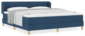 Boxspring Ágy Matrac nélkül - Kék, 180x200 cm, Szövet