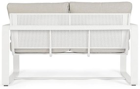 Fehér alumínium kerti kanapé Merrigan – Bizzotto