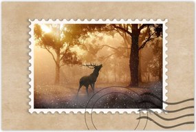 Poszterek 120x80 Szarvas az erdőben