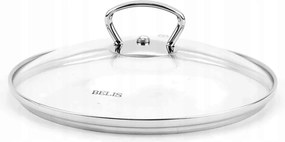 14 cm átmérőjű üvegfedő rozsdamentes acél fogantyúval