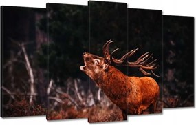 Vászonkép 100x60 Szarvas az erdőben