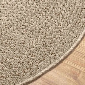 ZIZUR bézs juta hatású beltéri és kültéri szőnyeg Ø 90 cm