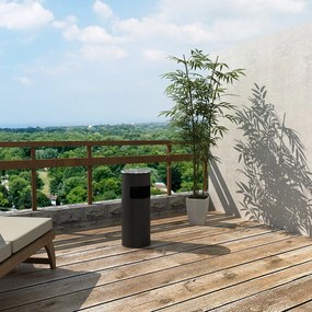 Kültéri álló hamutartó 30l, fekete | vashome