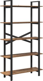 vidaXL Könyvespolc Öreg fa 100 x 33,5 x 178 cm Faanyag