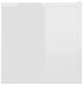 magasfényű fehér szerelt fa TV-szekrény 120 x 30 x 30 cm