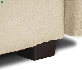 Sofa Rozkładana PORTO Jasnobeżowa Boucle