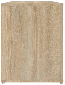 sonoma tölgy színű szerelt fa cipőtartó 100x35x45 cm
