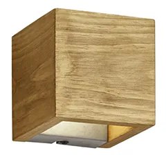Rusztikus fali lámpa fa 11 cm beépített LED-del, fényerő-szabályozóval - Linc