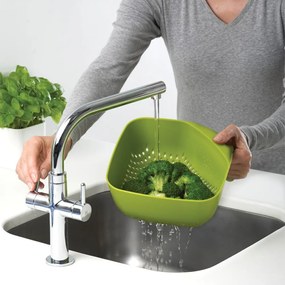 Square Colander nagy zöld tésztaszűrő - Joseph Joseph