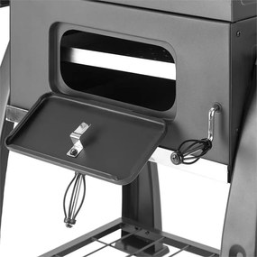 Bigfoot faszenes grillező, füstölő, BBQ grill, 55 x 40 cm, acél, fekete