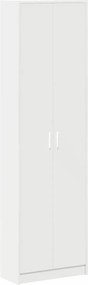 vidaXL Ruhásszekrény polcokkal ajtóval Fehér 55 x 25 x 189 cm Faanyag
