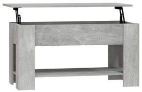 betonszürke szerelt fa dohányzóasztal 101 x 49 x 52 cm