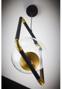 Jupiter 2023 - Csillár zsinóron ZAFRA 1xG9/10W/230V fekete/arany/átlátszó