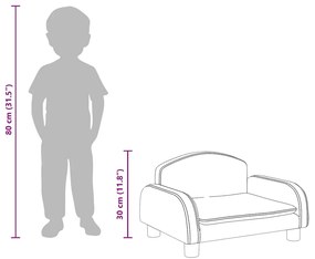 sötétszürke gyerek szövetkanapé 50 x 40 x 30 cm