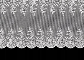 Mg Függöny jacquard 4562 Fehér magasság 160cm 0,5m