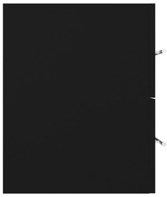 Fekete szerelt fa mosdószekrény 100 x 38,5 x 48 cm