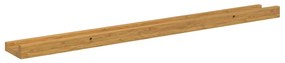 vidaXL Falpolc polcokkal tárolóval 4 pcs Bézs 80 x 9 x 3 cm Faanyag