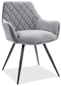 Linea Velvet karosszék szürke