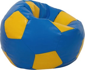 Mondo Ball babzsákfotel - műbőr - kék/sárga - 170 liter