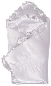 Szatén pólya csipkével New Baby