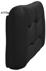fekete műbőr fejtámla párna 120 cm