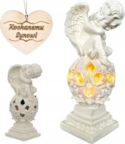 Mécses Fiúnak Napelemes Angyal a kertbe vagy a sírra