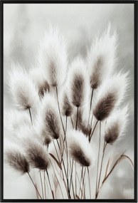 Poszter Keret Alumínium Akvarell Természet Növényzet Fű Szürke 40x60