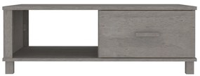 HAMAR világosszürke tömör fenyőfa dohányzóasztal 100x55x35 cm