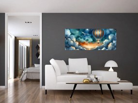 Kép - Repülés az éjjeli ég alatt (120x50 cm)