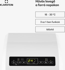 Klarstein Metrobreeze Rom mobil klíma, 10000 BTU, A+ osztály, távirányító, fehér