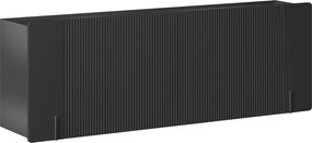 Malmi függesztett négyajtós komód 200 cm - matt fekete / fekete